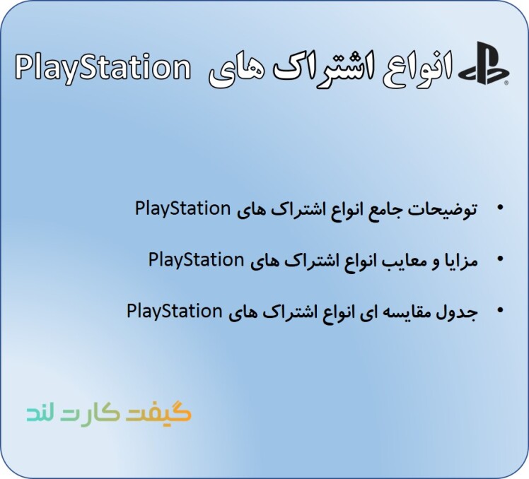 انواع اشتراک PlayStation